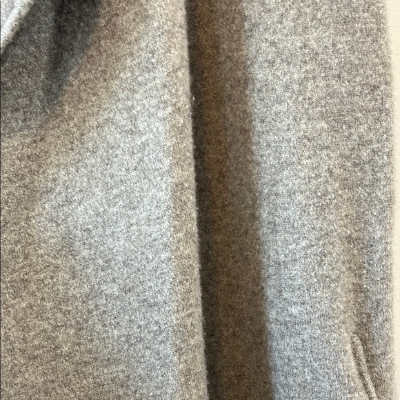 Raffi Greige Wool Yak Long Open Front Shrug with Waterfall Collar - Size Small - Picture 7 of 15